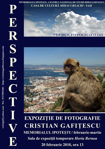 Afis, expozitie de fotografie, Cristian Gafitescu