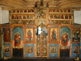 Ipotesti, bisericuta familiei Eminovici, iconostas (dupa restaurare).