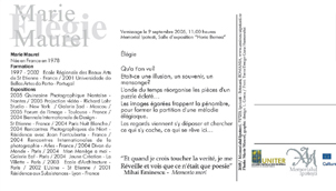 Invitatie - carte postala "Elegie" Marie Maurel, 2005