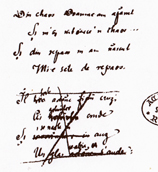 Fragment de manuscris din "Luceafarul"