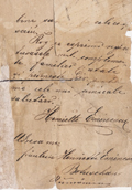 Scrisoare adresata de Harieta, din Cernauti,  Ceciliei Emilian, in 9 sept. 1882.